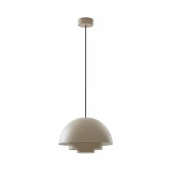 Lucande Nymara suspension LED, beige, aluminium, Ø 40 cm| Suspensions Led|Suspensions