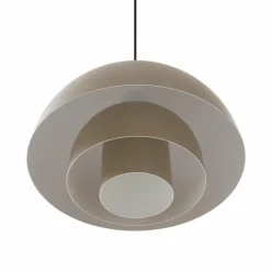 Lucande Nymara suspension LED, beige, aluminium, Ø 40 cm| Suspensions Led|Suspensions