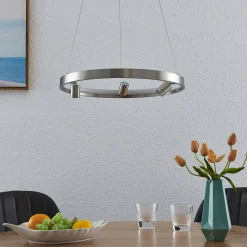 Lucande Paliva suspension LED, 48 cm, nickel| Suspensions Led|Suspensions
