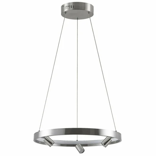 Lucande Paliva suspension LED, 48 cm, nickel| Suspensions Led|Suspensions