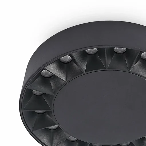 Lucande Plafonnier d'extérieur LED Kelissa, rond, noir| Plafonniers Led|Plafonniers