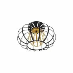 Lucande Plafonnier LED Birger, Ø 39cm, noir/or| Plafonniers Led|Plafonniers