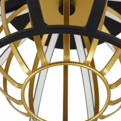 Lucande Plafonnier LED Birger, Ø 39cm, noir/or| Plafonniers Led|Plafonniers