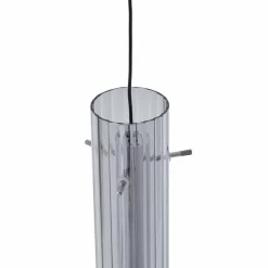 Lucande Plafonnier LED Korvitha, à 8 lampes, gris, verre| Suspensions Led|Suspensions