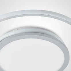 Lucande Plafonnier LED Noud, 49 cm, argent, aluminium, intensité variable| Plafonniers Led|Plafonniers