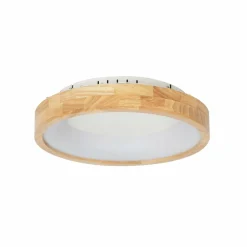Lucande Plafonnier LED Samvel, Ø 40 cm, bois| Plafonniers Led|Plafonniers