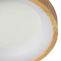 Lucande Plafonnier LED Samvel, Ø 40 cm, bois| Plafonniers Led|Plafonniers