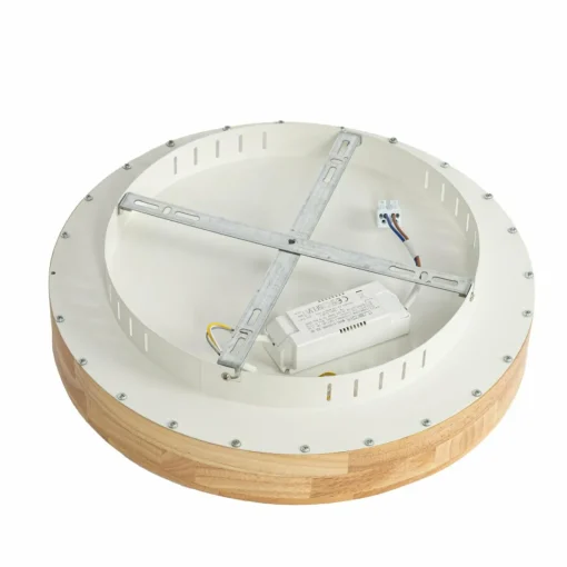 Lucande Plafonnier LED Samvel, Ø 40 cm, bois| Plafonniers Led|Plafonniers
