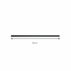 Lucande Plafonnier LED Teniona, 132 cm, noir, aluminium| Luminaires Led D'Intérieur
