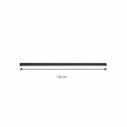 Lucande Plafonnier LED Teniona, 132 cm, noir, aluminium| Luminaires Led D'Intérieur