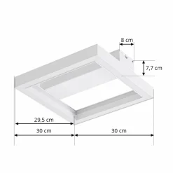 Lucande Smart Plafonnier LED Tjado, 30 cm, blanc, RGBW| Plafonniers Led|Plafonniers