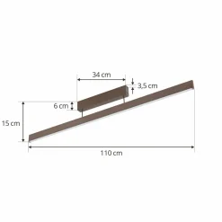 Lucande Smart Plafonnier LED Mylosh, café, CCT, Tuya| Plafonniers Led|Plafonniers