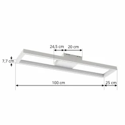 Lucande Smart Plafonnier LED Tjado, 100 cm, blanc, RGBW| Plafonniers Led|Plafonniers