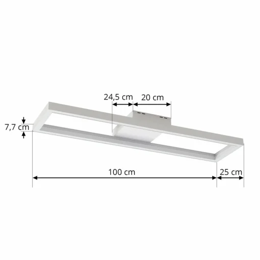 Lucande Smart Plafonnier LED Tjado, 100 cm, blanc, RGBW| Plafonniers Led|Plafonniers