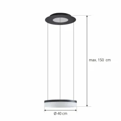 Lucande Smart Suspension LED Squillo noir Tuya RGBW CCT| Suspensions Led|Suspensions