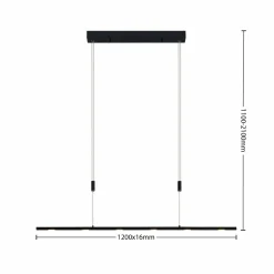 Lucande Stakato suspension LED 6 lampes 120 cm| Suspensions Led|Suspensions