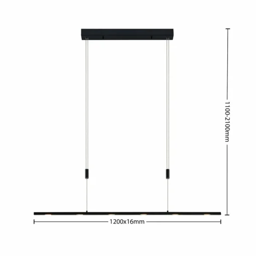 Lucande Stakato suspension LED 6 lampes 120 cm| Suspensions Led|Suspensions