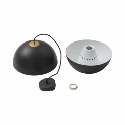 Lucande suspension Calantha, noir, aluminium, Ø 30 cm| Suspensions Led|Suspensions