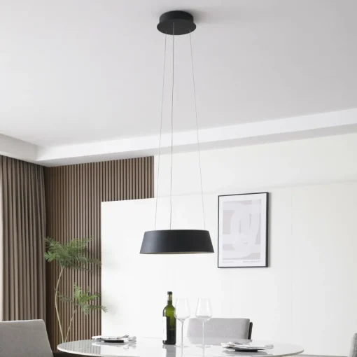 Lucande Suspension LED Belsar, noir, aluminium, CCT| Suspensions Led|Suspensions