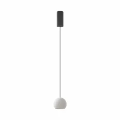 Lucande suspension LED Darkorin, blanc, encoches, plâtre, 12 cm| Suspensions Led|Suspensions