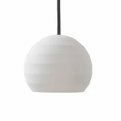 Lucande suspension LED Darkorin, blanc, encoches, plâtre, 12 cm| Suspensions Led|Suspensions