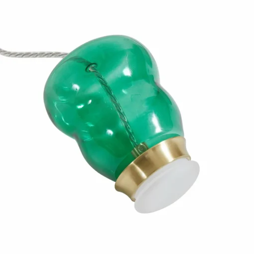 Lucande Suspension LED Fay, orange/vert foncé, verre, Ø 15 cm| Suspensions Led|Suspensions