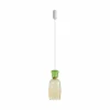 Lucande Suspension LED Fay, jaune/vert clair, verre, Ø 15 cm| Suspensions Led|Suspensions