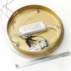 Lucande Suspension LED Hayley, Ø 30 cm, 5 lampes, or, verre| Suspensions Led|Suspensions