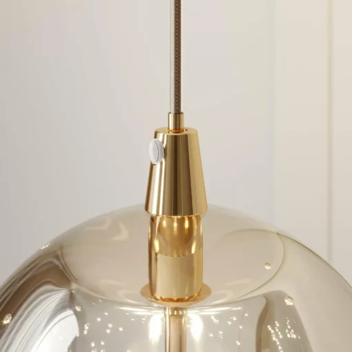 Lucande Suspension LED Hayley, Ø 30 cm, 5 lampes, or, verre| Suspensions Led|Suspensions