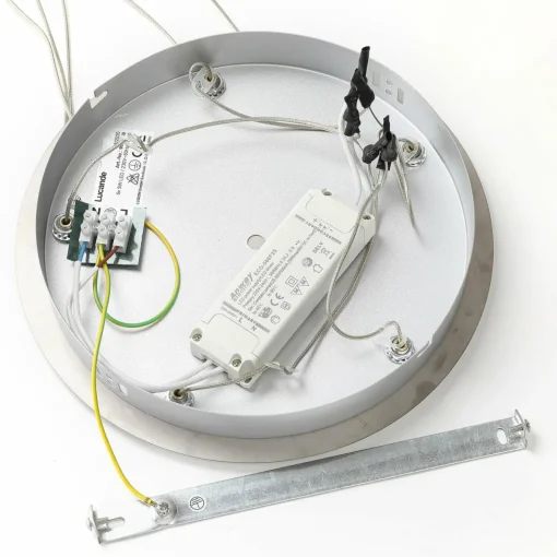 Lucande Suspension LED Hayley, Ø 30 cm, 5 lampes, chrome, verre| Suspensions Led|Suspensions