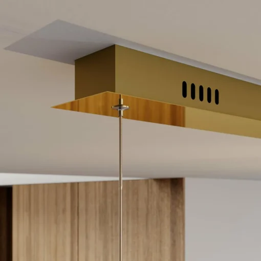 Lucande Suspension LED Hayley, 96 cm, 5 lampes, or, verre| Suspensions Led|Suspensions