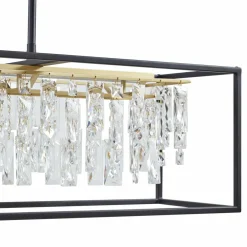 Lucande Suspension LED Kassi, noir, fer, intensité variable, 90 cm| Suspensions Led|Suspensions