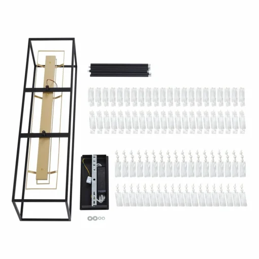 Lucande Suspension LED Kassi, noir, fer, intensité variable, 90 cm| Suspensions Led|Suspensions