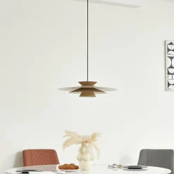 Lucande suspension LED Livie, beige, aluminium, Ø 50 cm| Suspensions Led|Suspensions