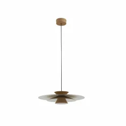 Lucande suspension LED Livie, beige, aluminium, Ø 50 cm| Suspensions Led|Suspensions