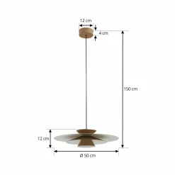 Lucande suspension LED Livie, beige, aluminium, Ø 50 cm| Suspensions Led|Suspensions