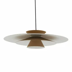Lucande suspension LED Livie, beige, aluminium, Ø 50 cm| Suspensions Led|Suspensions
