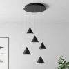 Lucande suspension LED Livan, noire, 5 lampes| Suspensions Led|Suspensions