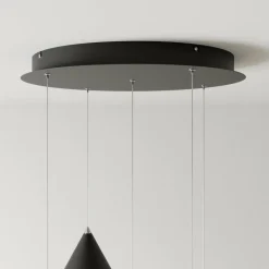 Lucande suspension LED Livan, noire, 5 lampes| Suspensions Led|Suspensions
