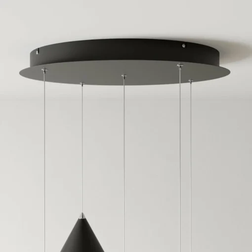 Lucande suspension LED Livan, noire, 5 lampes| Suspensions Led|Suspensions