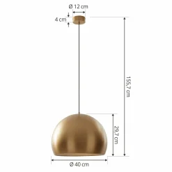 Lucande Suspension LED Lythara, laiton, Ø 40 cm, aluminium| Suspensions Led|Suspensions