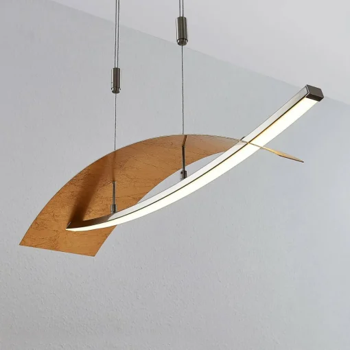 Lucande suspension LED Marija, 90,5 cm, doré, métal| Suspensions Led|Suspensions