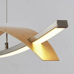 Lucande suspension LED Marija, 90,5 cm, doré, métal| Suspensions Led|Suspensions