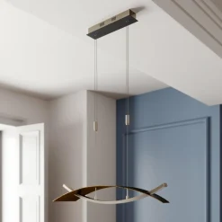 Lucande suspension LED Marija, 90,5 cm, noir, métal| Suspensions Led|Suspensions