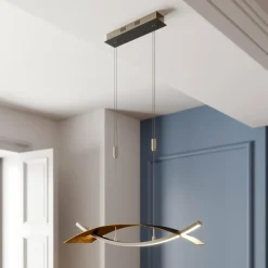 Lucande suspension LED Marija, 90,5 cm, noir, métal| Suspensions Led|Suspensions
