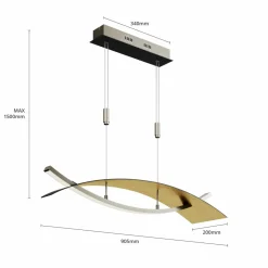 Lucande suspension LED Marija, 90,5 cm, noir, métal| Suspensions Led|Suspensions