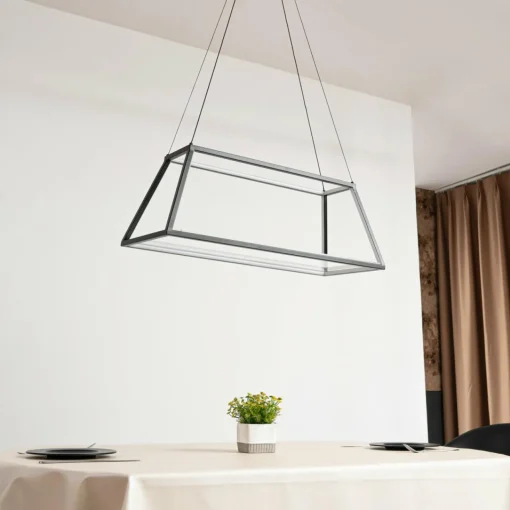 Lucande Suspension LED Mensola, noir, aluminium, 75 cm| Suspensions Led|Suspensions