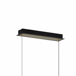 Lucande Suspension LED Pallo, 7 lampes, noir/or, verre| Suspensions Led|Suspensions