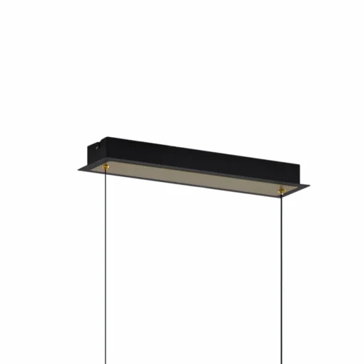 Lucande Suspension LED Pallo, 7 lampes, noir/or, verre| Suspensions Led|Suspensions