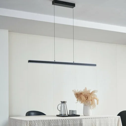 Lucande Suspension LED Pendolo, noir, aluminium, 120 cm| Suspensions Led|Suspensions